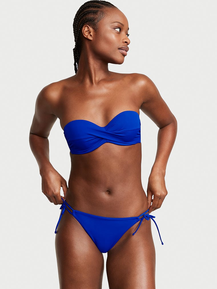 Twist Bandeau Bikini Top & Side Tie Bikini Bottom