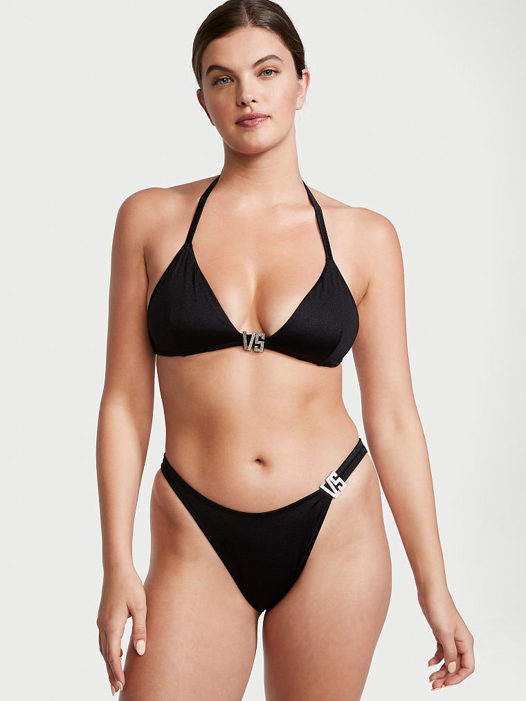 VS Shine Hardware Halter Bikini Top & VS Shine Hardware Brazilian Bikini Bottom