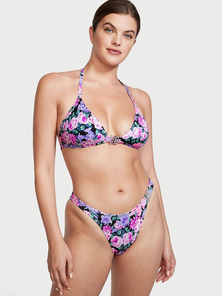 VS Shine Hardware Halter Bikini Top & VS Shine Hardware Brazilian Bikini Bottom
