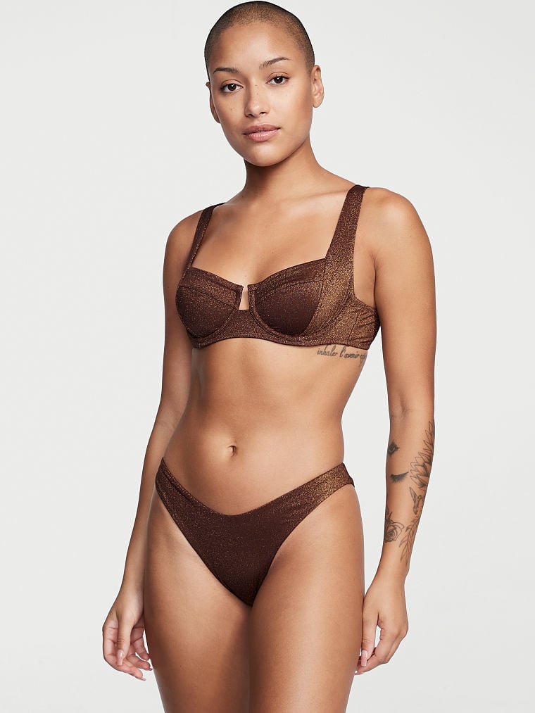 Full Coverage Bikini Top & Brazilian Bikini Bottom