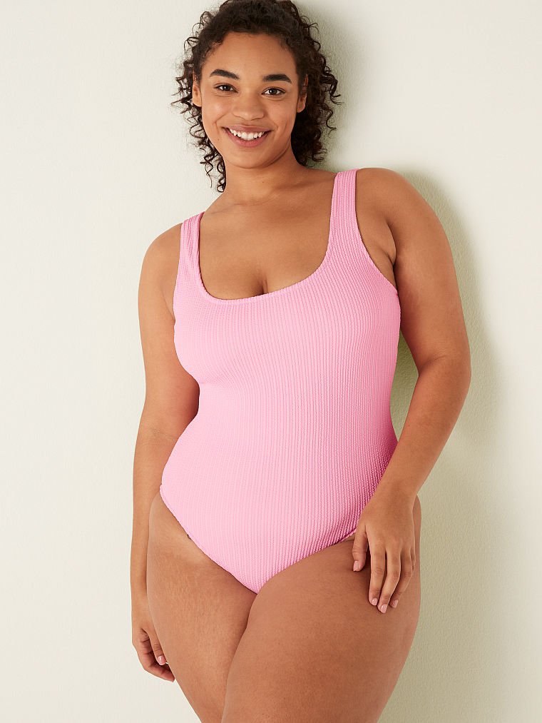 Crinkle Scoop One Piece Swimsuit