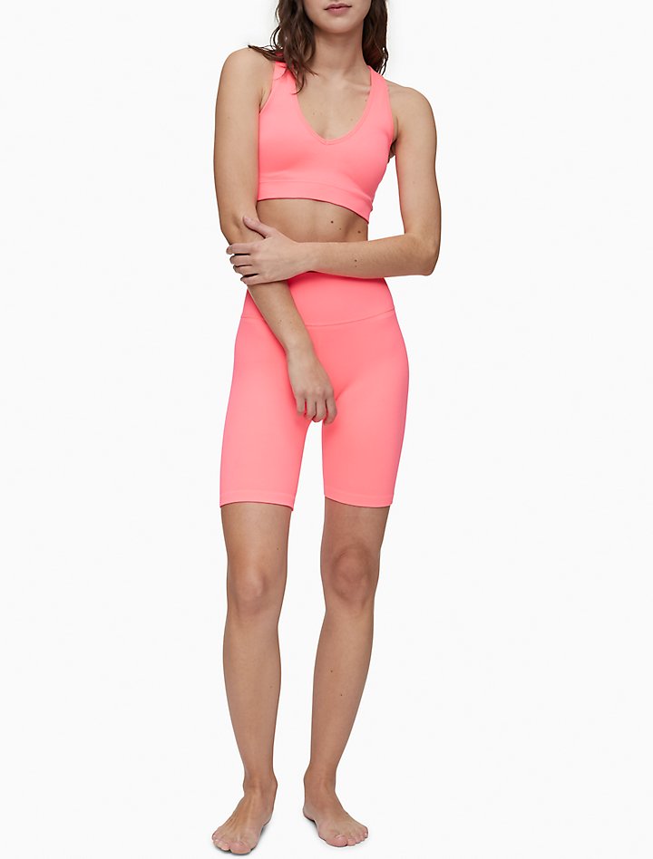 Performance Thin Rib Sports Bra & Performance Thin Rib High Waisted Bike Shorts