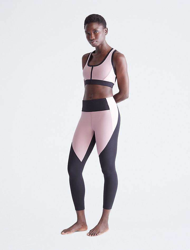 Performance Embrace Color Block Sports Bra & Performance Ribbed Acid Wash Leggings