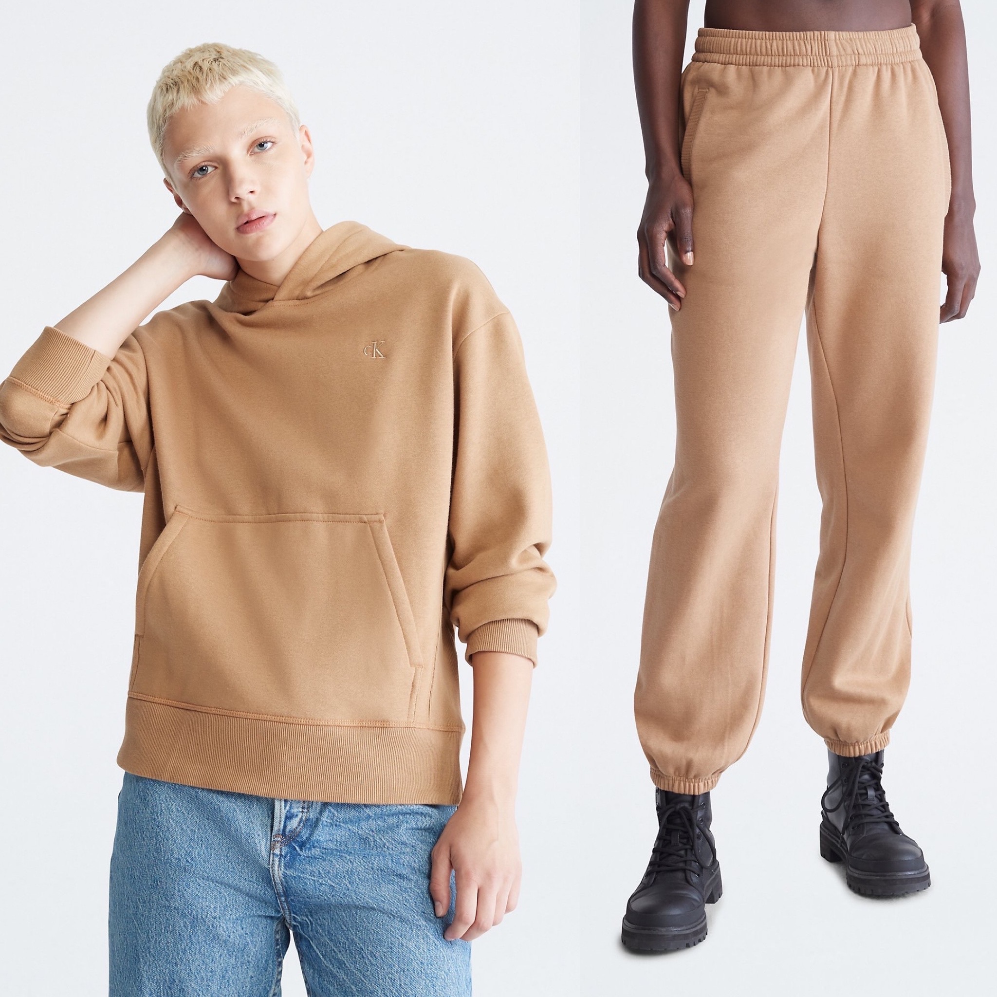 Relaxed Fit Standard Logo Hoodie & Archive Logo Fleece Joggers