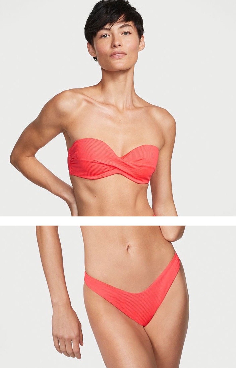 Twist Bandeau Bikini Top & Brazilian Bikini Bottom