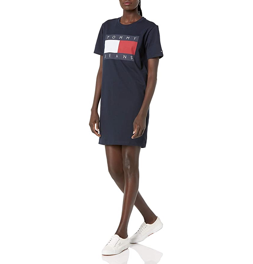 SHORT-SLEEVE FLAG T-SHIRT DRESS
