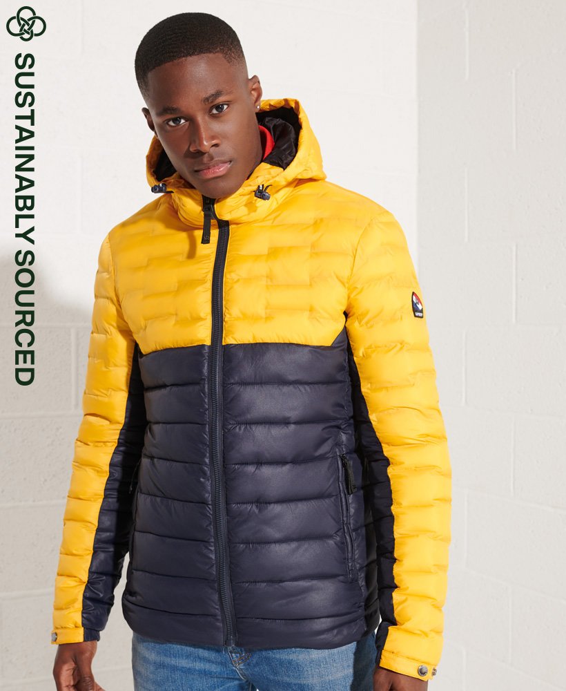 superdry radar quilt mix padded jacket