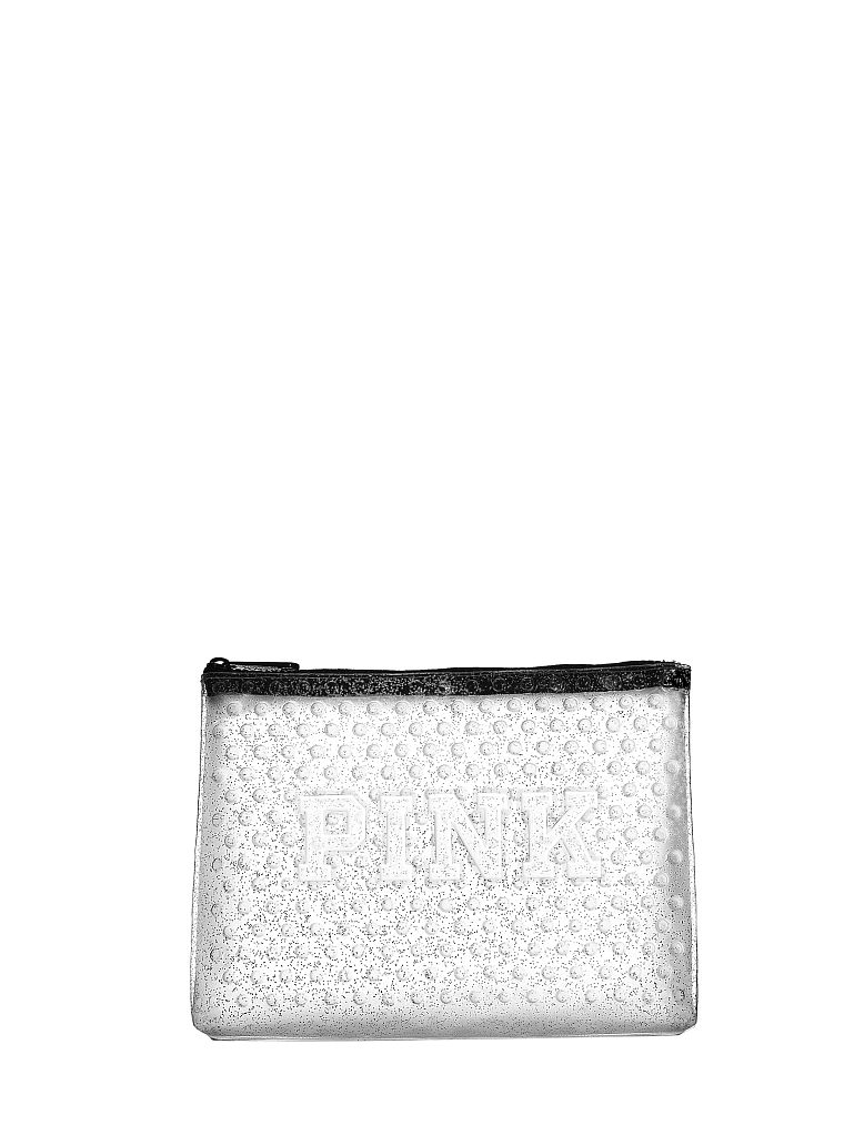 PINK Glitter Dot Beauty Pouch