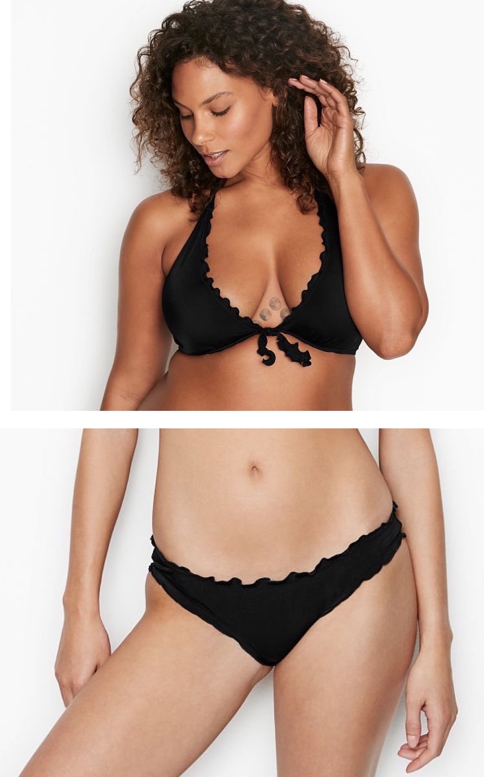 Capri Ruffle Halter Swim Top & Capri Ruffle Cheeky Bikini Bottom