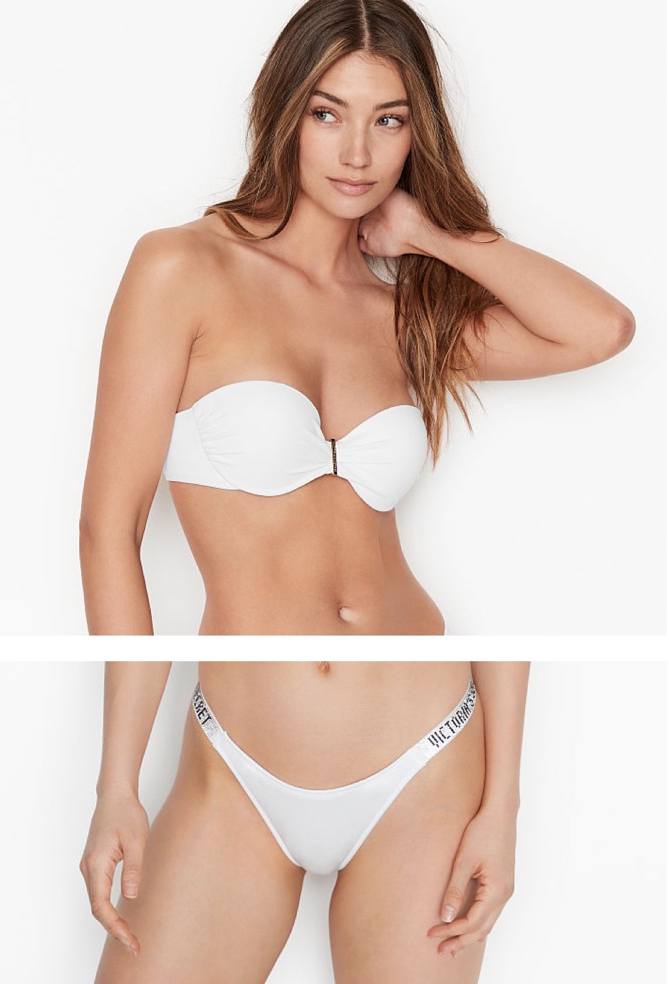 Ventanas Bandeau Push-Up Top & Shine Strap Escondido Brazilian Bottom