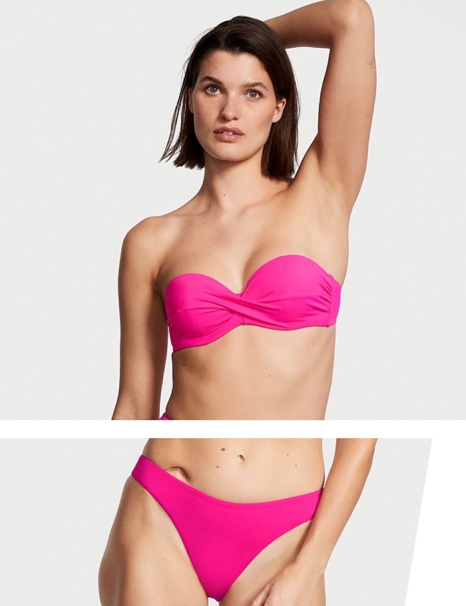 Twist Bandeau Bikini Top & Brazilian Bikini Bottom