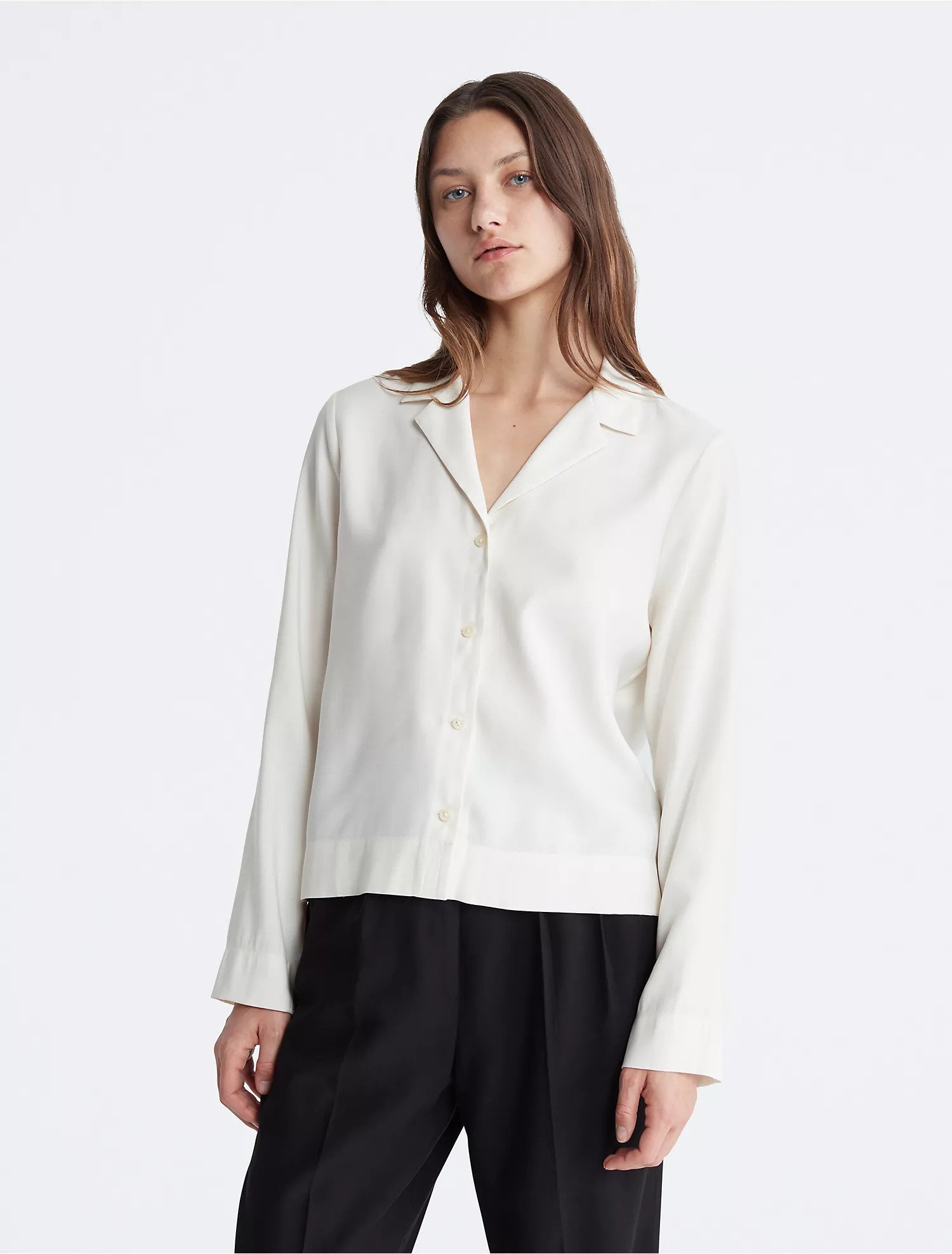 Boyfriend Fit Button-Down Shirt
