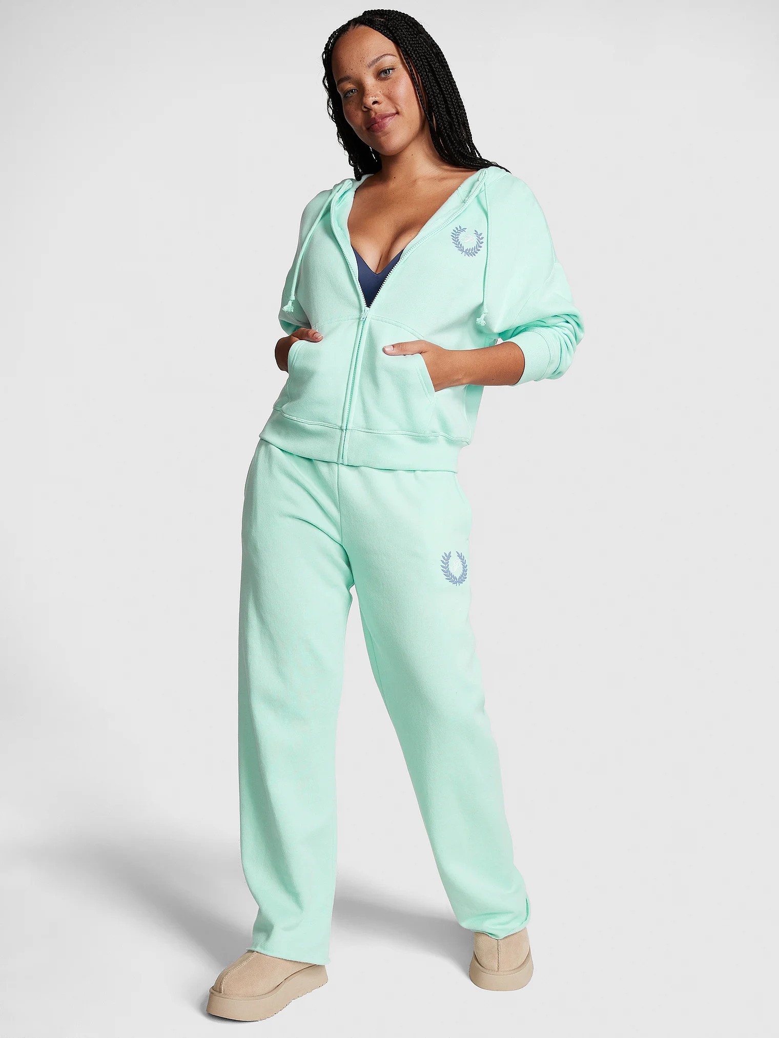 Everyday Fleece Full-Zip Hoodie & Ivy Fleece High-Waist Sweatpants