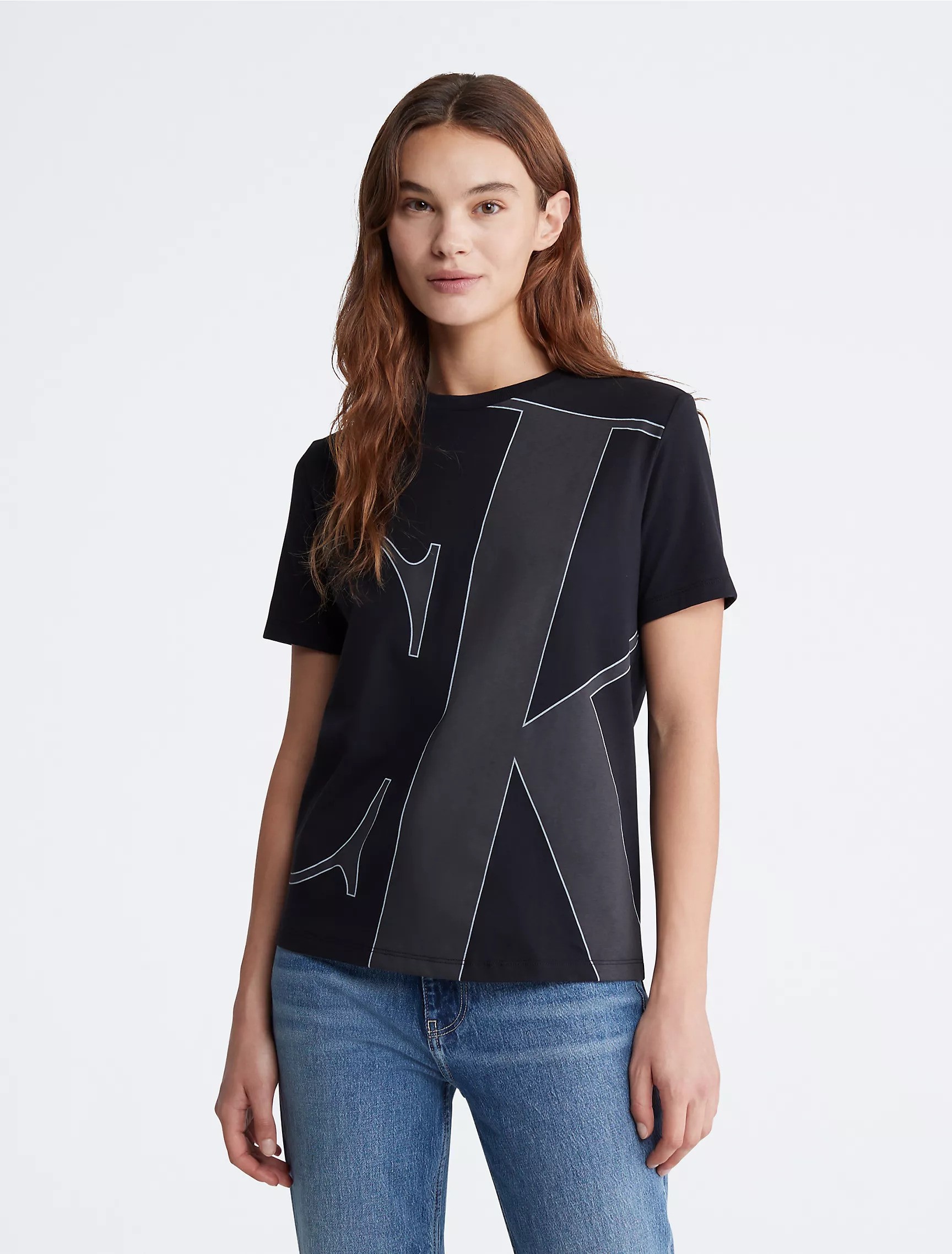 Monogram Oversized Logo Crewneck T-Shirt