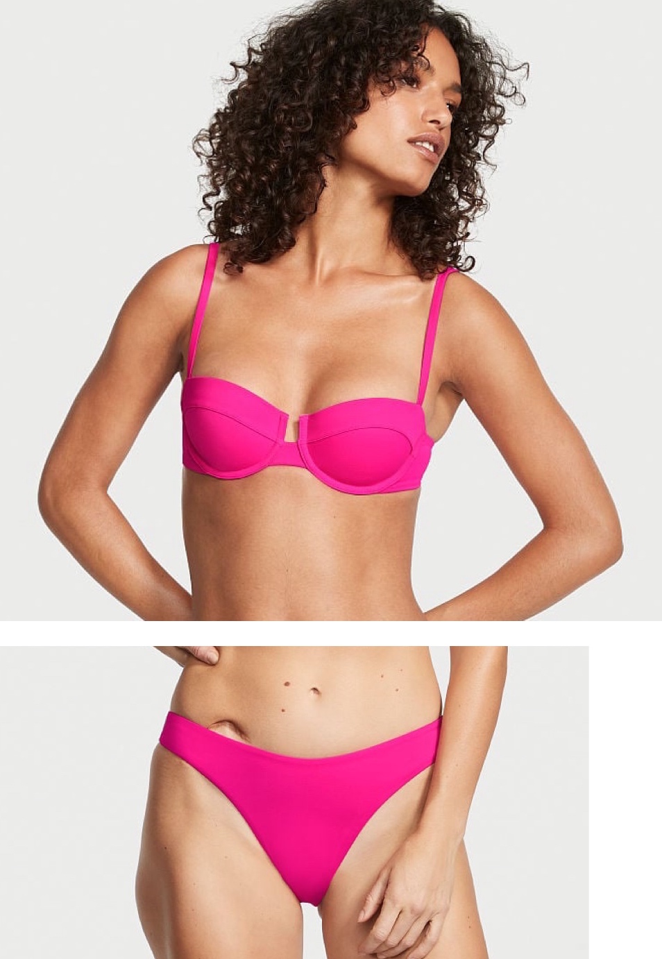 Underwire Balconette Bikini Top & Brazilian Bikini Bottom