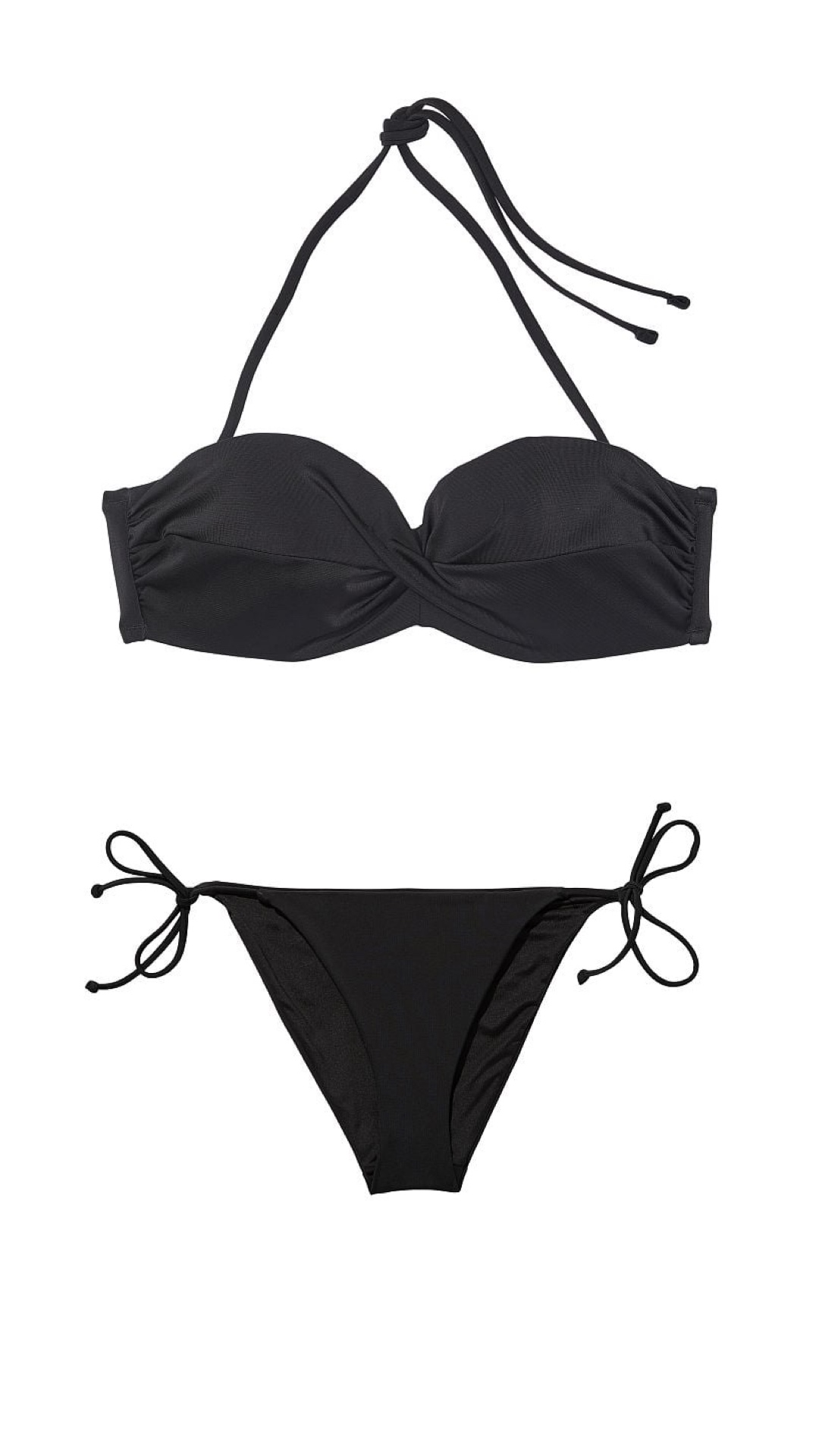 Twist Bandeau Bikini Top & Cheeky String Bikini Bottom