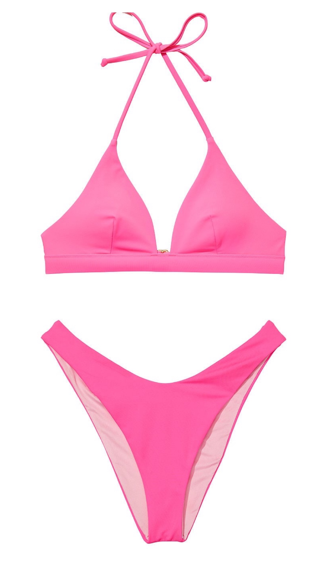 Essential Halter Bikini Top & Brazilian Bikini Bottom